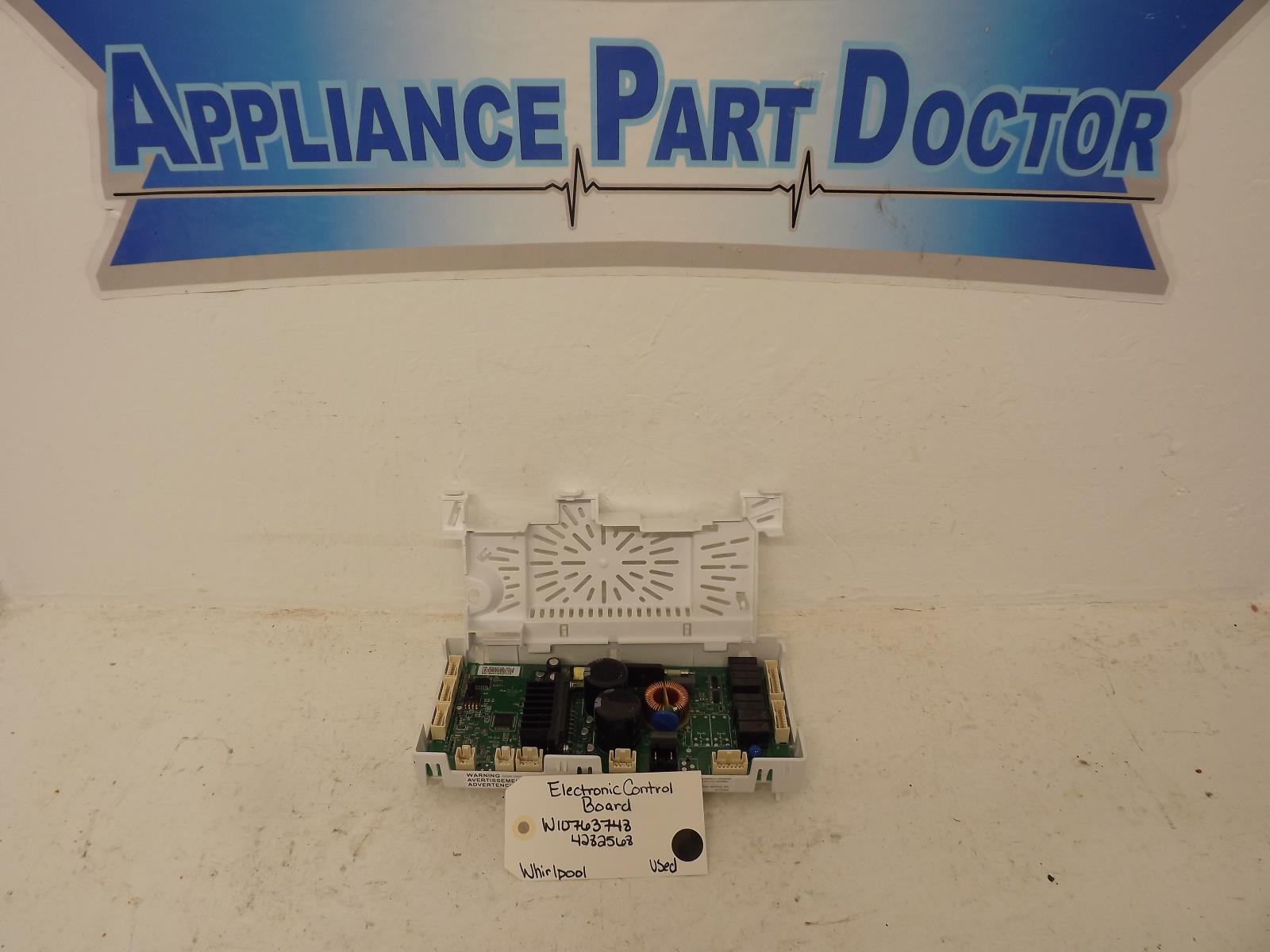 Whirlpool Washer W10763748 4282568 Electronic Control Board Used Whirlpool Washer W10763748 4282568 Electronic Control Board Used